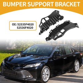 Partuto Bumper Support Bracket No.52535F4020/52536F4020 - Left Right Side Bumper Bracket for Toyota C-HR 2018-2020 - ABS Plastic Black - 1 Pair