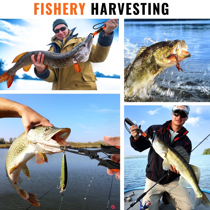 PLUSINNO Black Fish Claw Control DeviceCS10-02，with Multifunctional Fishing Pliers and