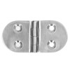 4PCS Door Hinge Silver 4 Holes 316 Stainless Steel Oval