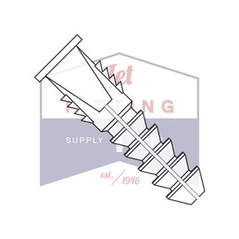 #10 - #12 - #14 Tapered and Ribbed Plastic Anchors/Nylon/Natural/for Use with #10, 12 or #14 Screws | Length: 1 5/32" - 1 1/2" | Drill Size: 5/16" (Quantity: 1,000 pcs)