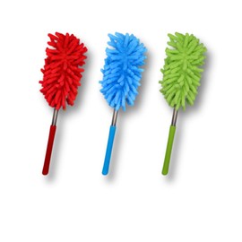 ARCUS 3 PACK Microfibre Extendable Duster, Washable Extendable Feather Duster For Cleaning, Bendy Pivot Flexible Duster For Home, Office, Bathroom, Garage Cleaning, Window, Cupboard Cleaning