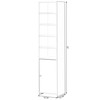 Basicwise Tall Freestanding Bathroom Laundry Storage Organizer Cabinet Linen Tower,