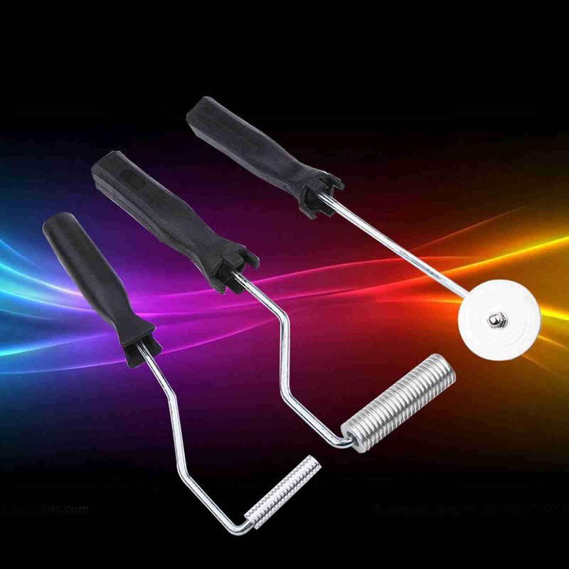 3Pcs Fiberglass Roller Tool Kit, Aluminum Alloy Bubble Paddle Tool