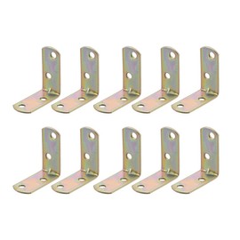 sourcing map Corner Brace, 40mm x 40mm Zinc Plated Joint Right Angle Corner Fastener Joints Support Bracket, 50 Pcs