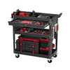 VEVOR 4-Tier Tool Cart with Wheels, 350 lbs Load Capacity,