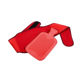 Vital Comfort Hot Water Bottle Holder, Hot Water Bottle Belt with Velcro, Red