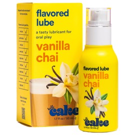 Hello Cake Flavored Lube - Vanilla Chai - Water-Based Lube - No Aftertaste, Easy Clean-Up,  Moisturizing - Vegan, Gluten-Free,  Hormone-Free - 1.7 Fl 