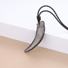 COAI Wolf Carved Golden Obsidian Wolf Fangs, Lucky Amulet Pendant/Necklace,