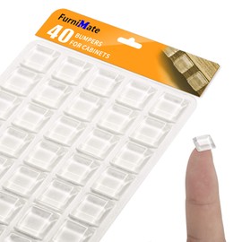 Clear Cabinet Door Drawer Bumpers Pads 40PCS Square Rubber Bumper Pads Sound Dampening for Cabinet Doors Drawers Picture Frames Laptop 12.7 x 3mm