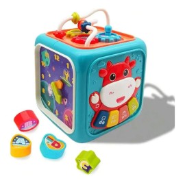 Cubo Didáctico De Actividades Montessori 6 En 1 Para Bebés                                                                                            