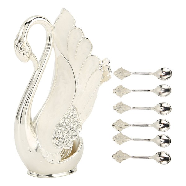 Fruit Scoop Stand Set, Swan Base Holder European Style Metal