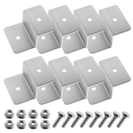 8Pcs Solar Panel Mount Mounting, Aluminums Z Brackets Set with Nuts and Bolts for RV Boat Wall Caravans Yacht Camper Van Cell Roof