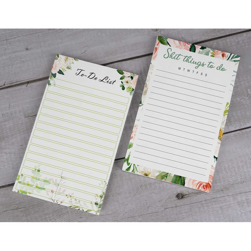 Inkdotpot Pack Of 2 Daily Planner List Undated Notepads, Memo