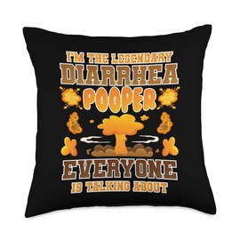 Im The Legendary Diarrhea Pooper Poop Diarrhea Throw Pillow