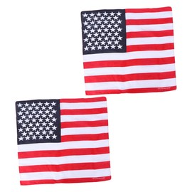 Healvian 2pcs Patriotic Scarf for Women Versatile Headscarf Neckerchief Hair Accessory Lightweight Portable Design for Travel Outdoor Activities DIY Fashionable Wrap Band