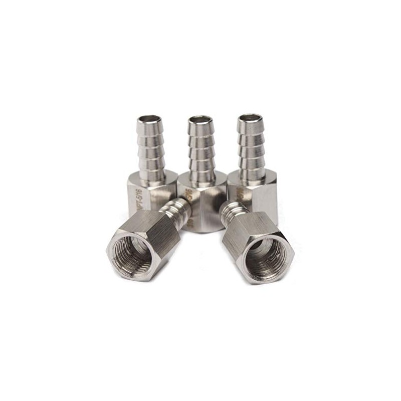 LTWFITTING Bar Production Stainless Steel 316 Barb Fitting Coupler 5/16"