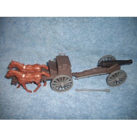 Classic Toy Soldiers American Civil War Limber and Cannon