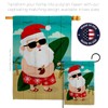Ornament Collection Santa Vacation Garden Flag Set with Stand Wintertime