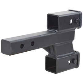 TOPTOW Trailer Dual Hitch Extender Adapter with 2 & 4-inch Riser/Drop, 2" Receiver, 2-inch Solid Shank, 10000lbs Capacity…