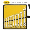 Metric Flex-Head Ratcheting Wrench Set for Auto Repair – 72-Tooth