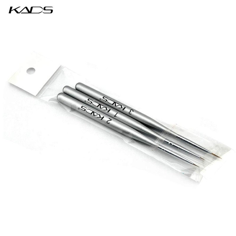 KADS 3pcs/set Professional Acrylic Nail Art Brush Set for UV