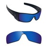Alphax Pacafic Blue Mirrored Polarized Replacement Lenses for Oakley Batwolf
