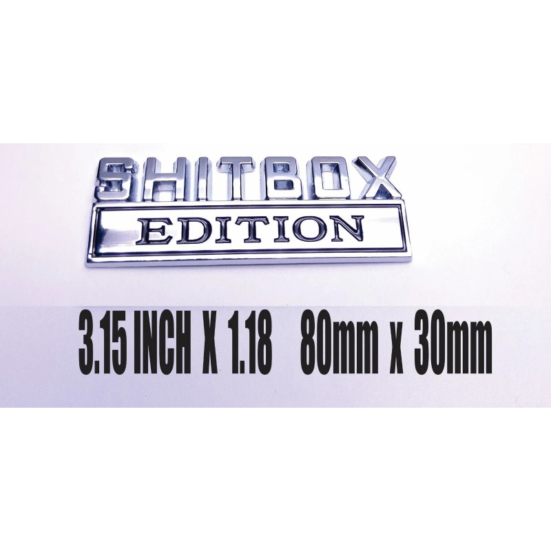 DIGIART INTERNATIONAL SHITBOX EDITION CAR EMBLEMS 3D ZINC ALLOY METAL