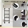 5-Rung Bunk Bed Ladder, 5.4×1.5FTFT Wall Mount Basement Window Well