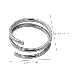 minkissy Sterling Silver Adjustable Thumb Ring for Women Fashionable Wrap Around Finger Jewelry Chic Open Design for Weddings Festivals and Daily Wear