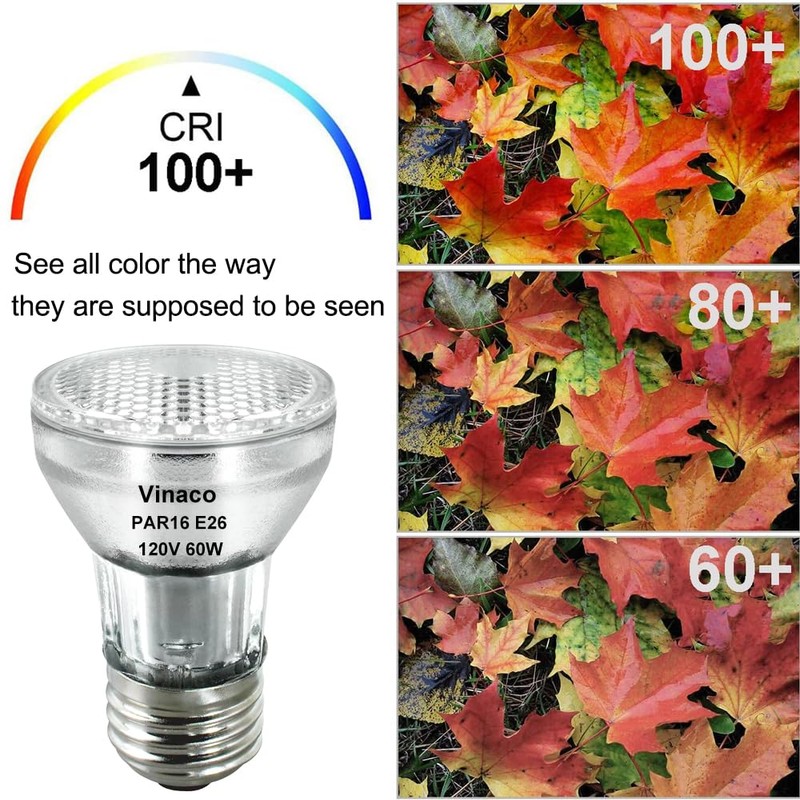 Vinaco PAR16 Halogen Bulb 60 Watt, 6 Pack High Output