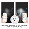 MoesGo Smart WiFi Power Dimmer Plug, Brightness Adjust Timer Socket,