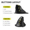DeLUX Wired Vertical Ergonomic Mouse, with 6 Programmable Buttons, 4200DPI,
