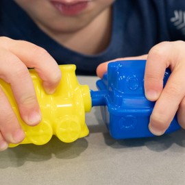 LEARNING ADVANTAGE Transportation Linking Blocks - Set of 36 - Ages 2+ - Connecting Blocks for Toddlers - Early Construction, Sorting and Fine Motor Skills