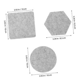 ULTECHNOVO 3 Sets Absorbent Non Slip Insulation Pads for Coffee Mugs Heat Resistant Table Protection for Drinks Soft Felt Material