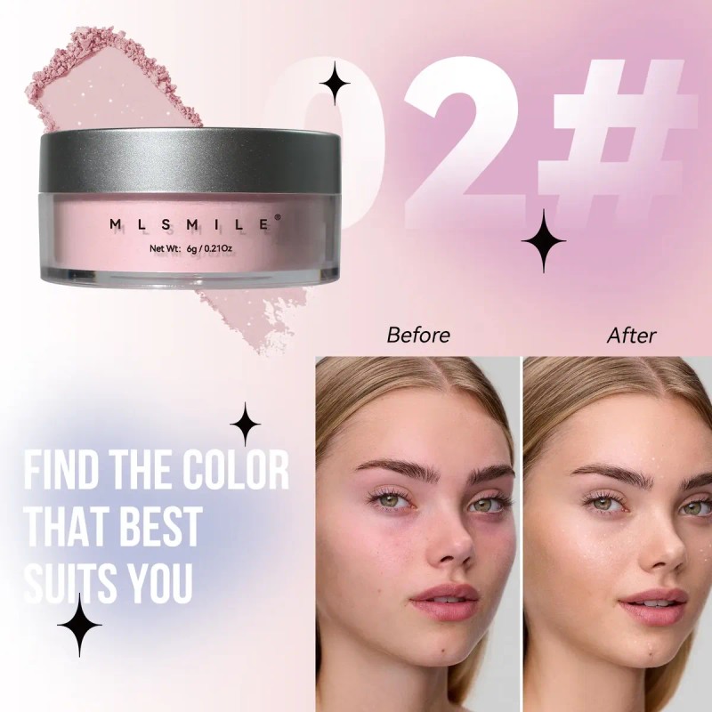 Polvo Suelto Nacarado - Maquillaje Duradero Reduce Brillo