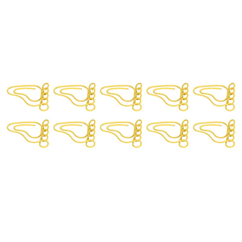 100pcs Paper Clip Foot Shape Cute Anti Slip Portable Paperclip