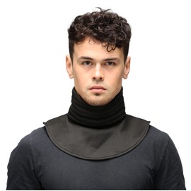 Neck Seal Costume Cosplay Armor Helmet Accessory Ribbed Black Gaiter (Black Cotton, M)