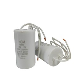 30UF MFD CBB60 Motor Run Capacitor 250VAC Volts Round Cylinder 2 Wires, Metallized Polypropylene Film Capacitor for Motor Run, Air Conditioners, Washing Machines and Water Pumps