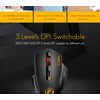 Wireless Mouse, Silent Click, 2.4GHz, 1600 DPI, Black with USB