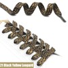 DELELE Leopard Print Flat Shoelaces: Black Yellow Sneakers Shoe Laces