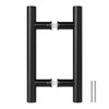 Ranbo 12 Inch Double Sided Barn Door Handle, H-Shaped Shower