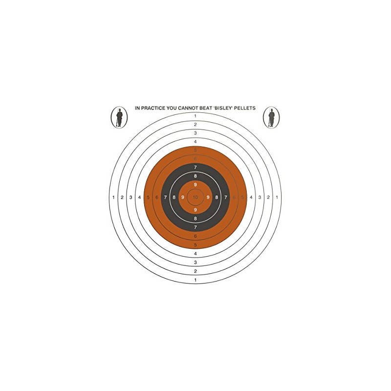 Bisley 14cm Single Targets Economy Card Grade 2 Pack of