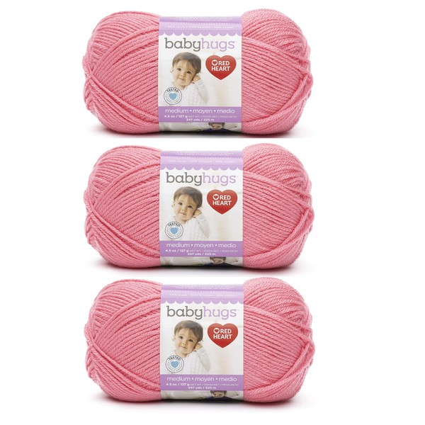 Red Heart Baby Hugs Medium, Happy 3-Pack