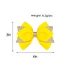 Koolgil 4-inch Glitter Hair Bow Clips Girls Sparkly Ribbon Bow