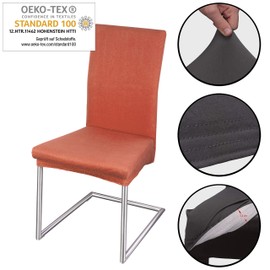 Staboos Chair Covers, Set of 4, High Elasticity, Oeko-Tex Certified (Flamingo)