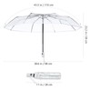 VALICLUD Automatic Opening Close, Transparent Pocket Umbrella, Easy to Carry,