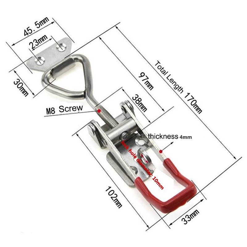 CUKAYO 4003 Toggle Latch Clamp, 304 Stainless Steel Adjustable Toggle