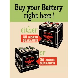 Flying A Tydol Flying A Gasoline Car Batteries NEW Metal Sign: 12 x 16" Free Shipping