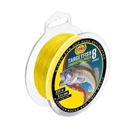 WFT TF8 Zander Yellow Fishing Line for Zander Fishing, Braided Line, Zander Line for Spin Fishing, Diameter/Load Capacity: 0.15 mm/10 kg Load Capacity