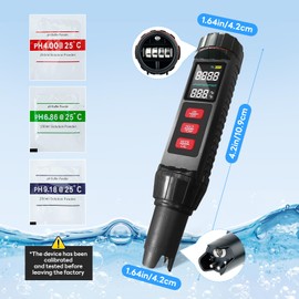 alouweekuky pH Meter Pool 7 in 1 - Digital pH Tester Pool for ORP TDS Salt EC Tester for Aquarium, Hydroponics, Salt Water Pool, Whirlpool